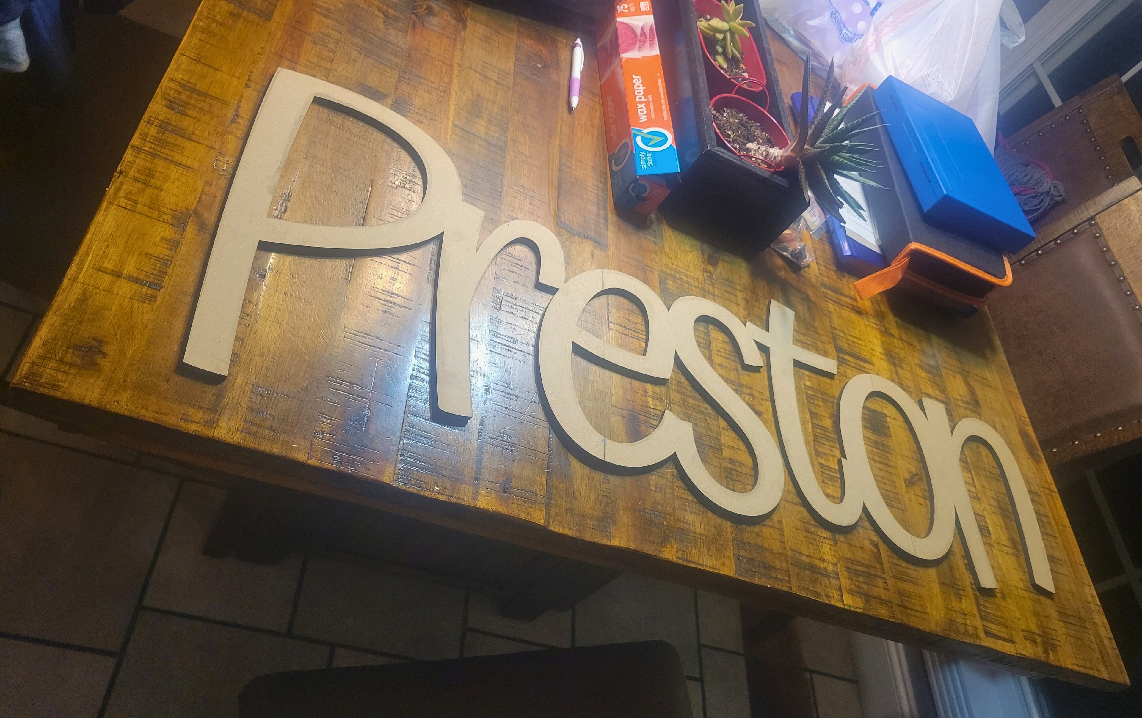 Single Layer Name Sign