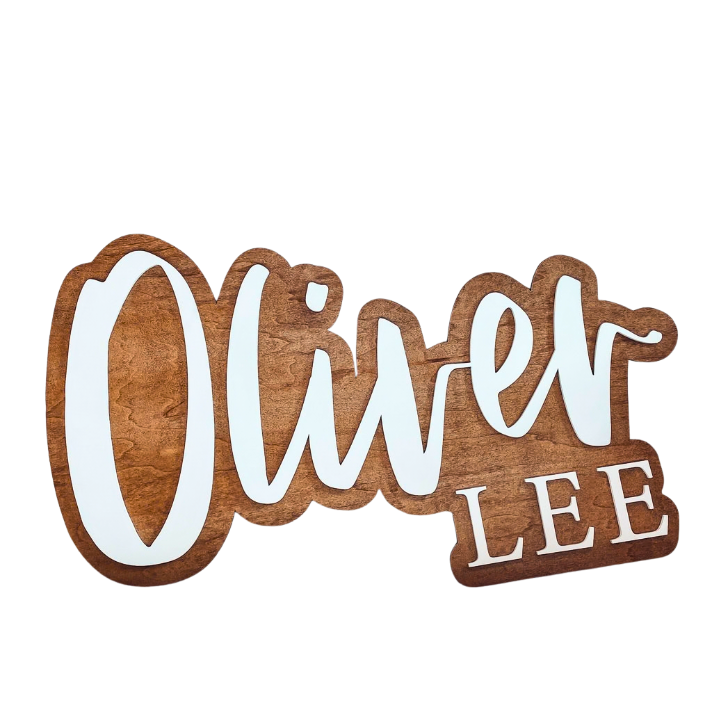 Double Layer Name Sign