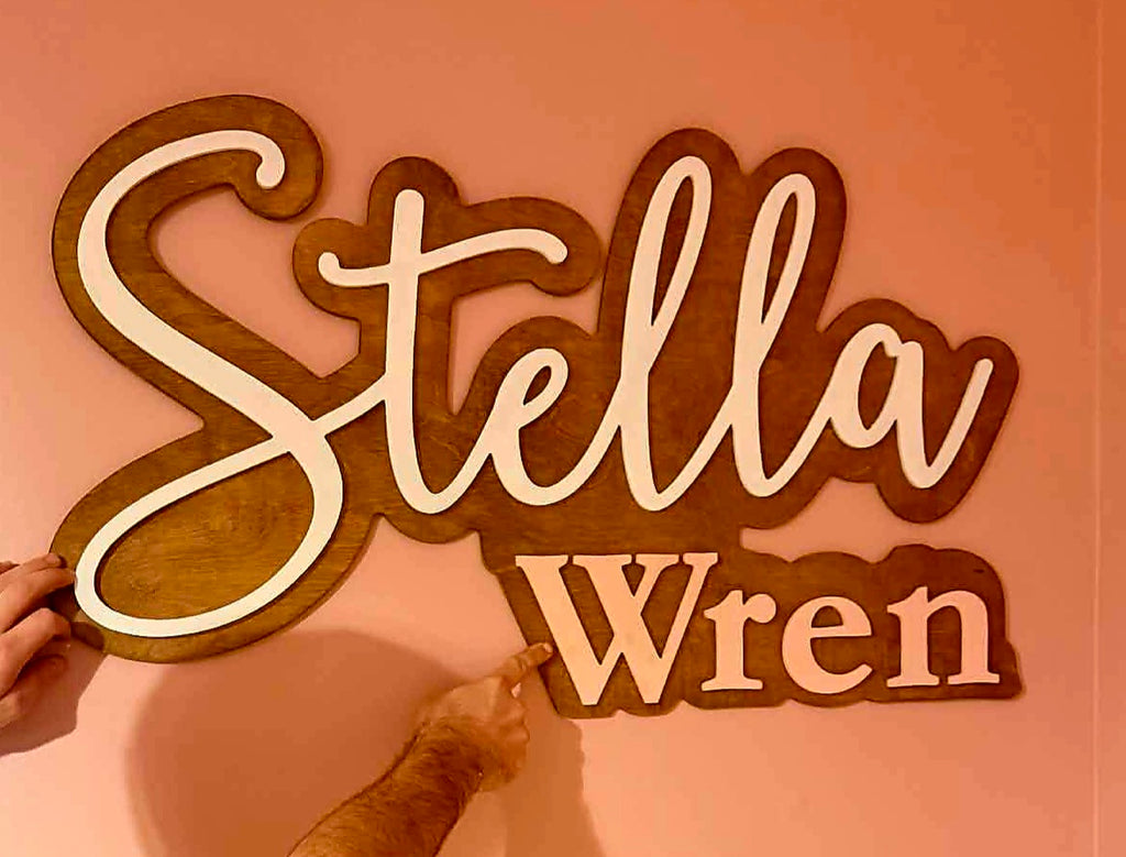 Double Layer Name Sign