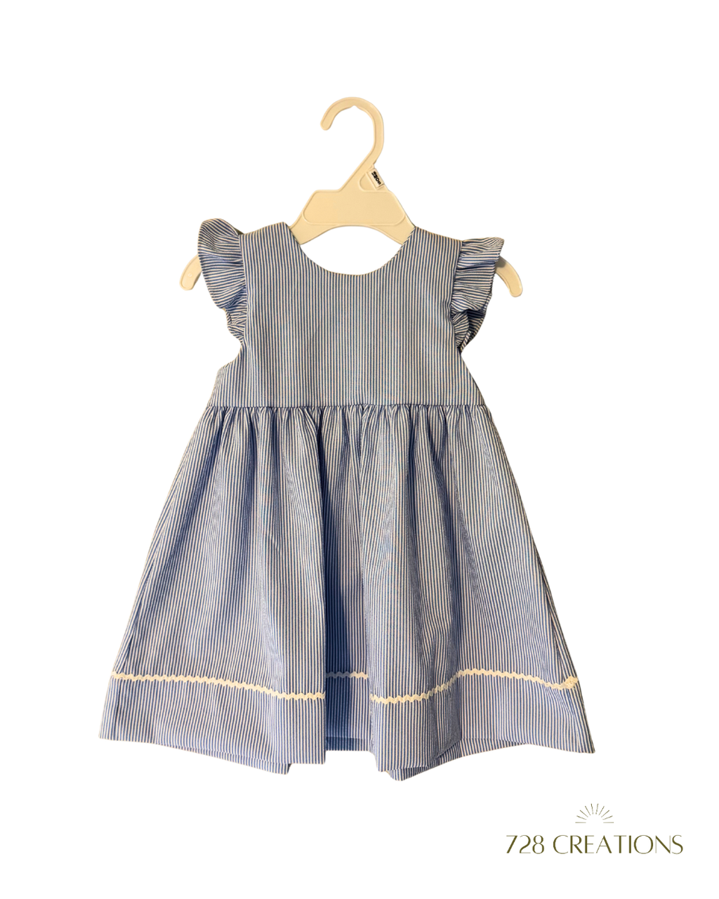 Claire Blue Striped Dress