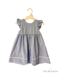 Claire Blue Striped Dress