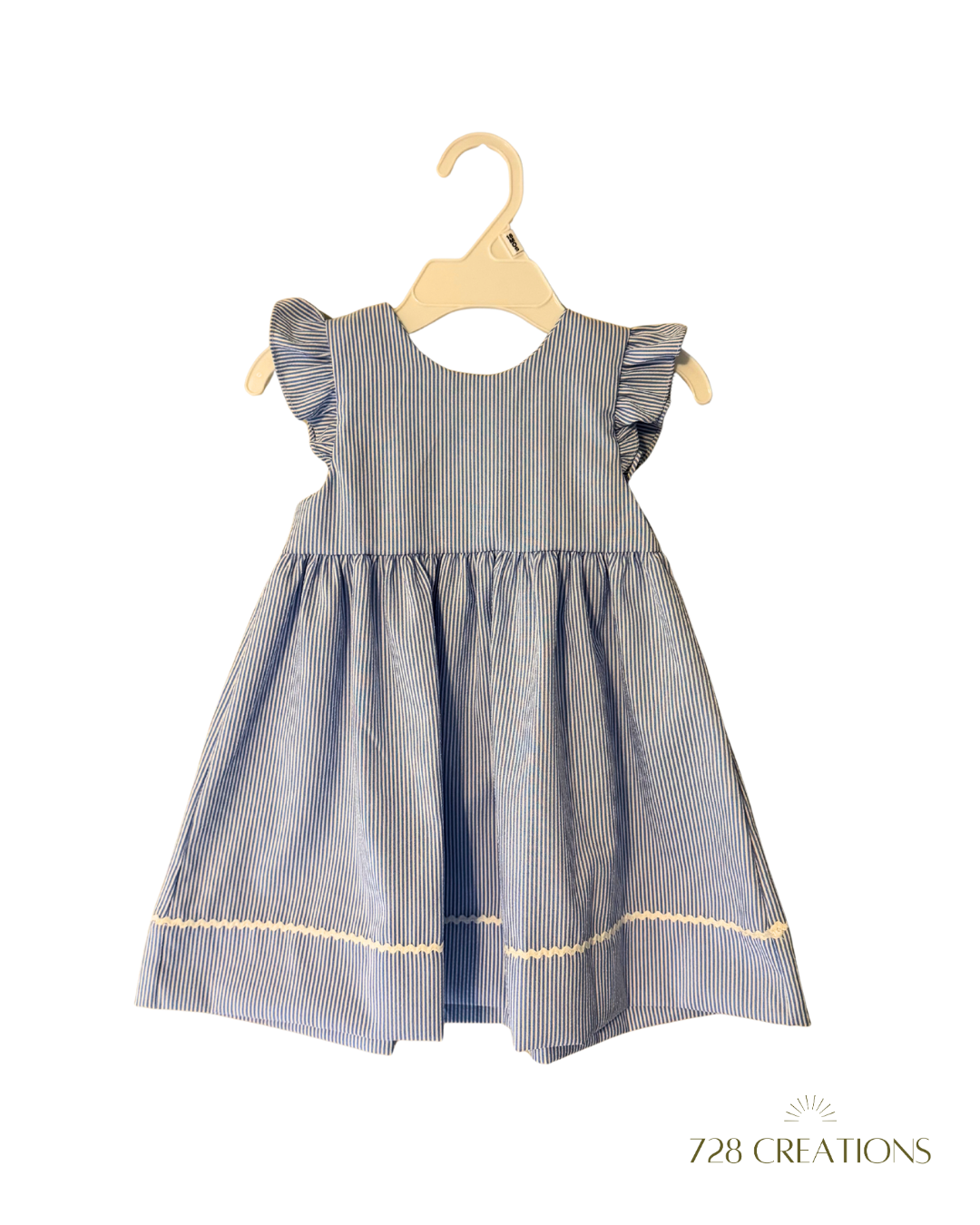 Claire Blue Striped Dress