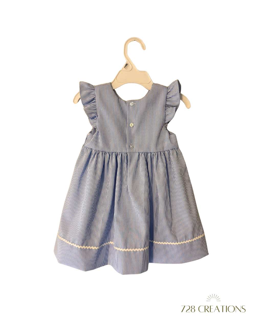 Claire Blue Striped Dress