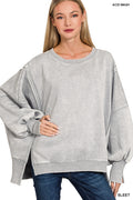 Acid Wash Batwing Sweatshirt