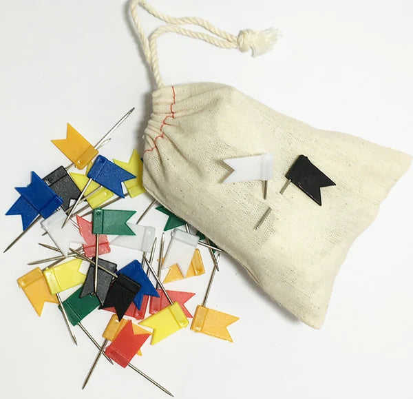 Colored Flag Push Pins