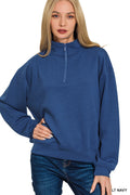 Quarter Zip Scuba Style Pullover