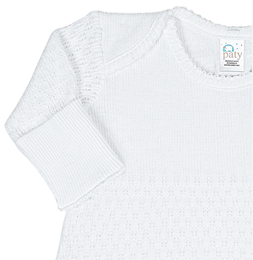 White Paty Overlap Shoulder Gown