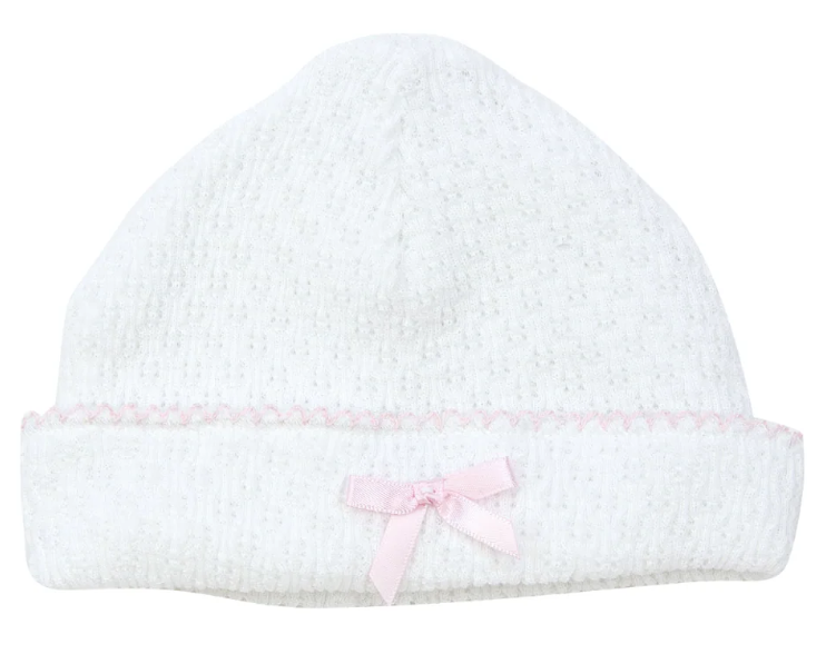 Pink and White Saylor Beanie