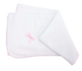 Pink and White Paty Receiving Blanket