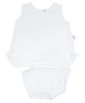 White Paty Two Piece Diaper Set