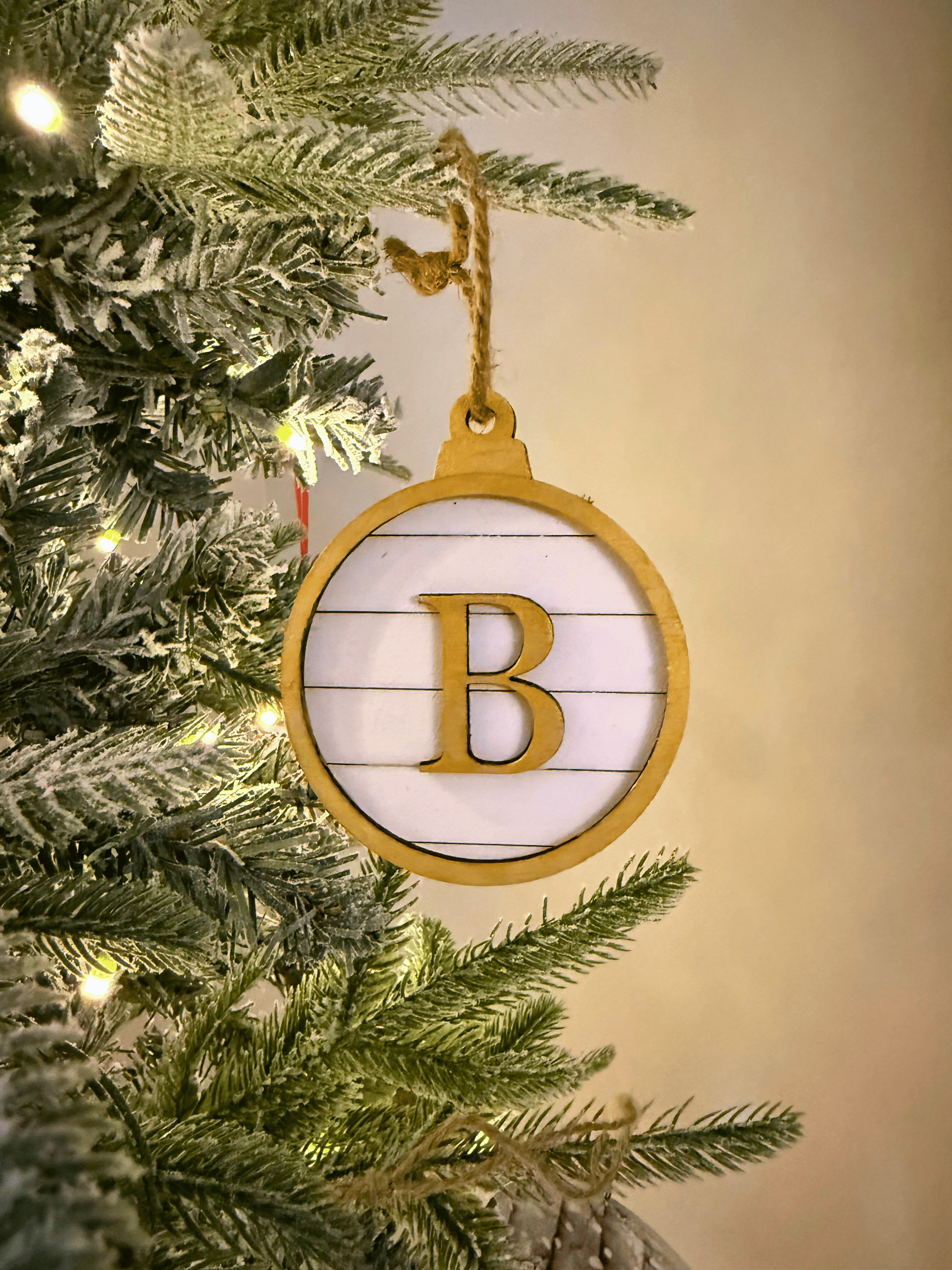 Believe Custom Shiplap Ornament