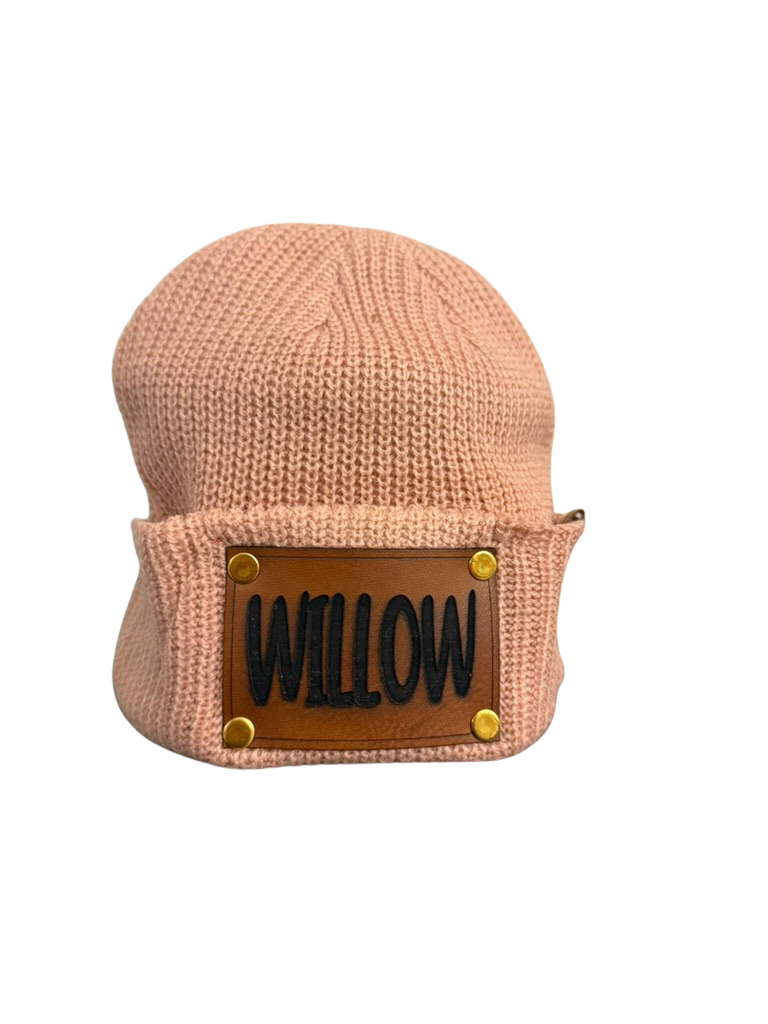 Leather Patch Beanie