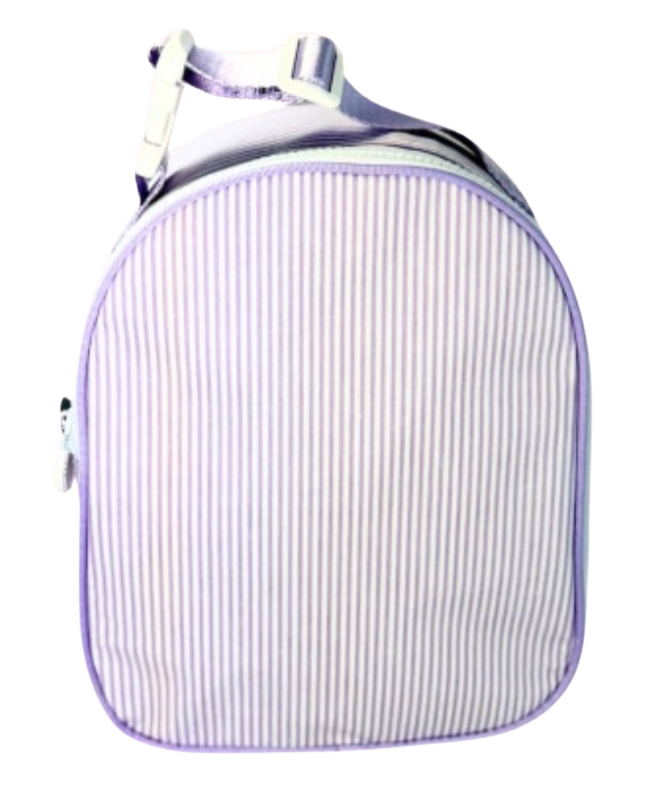 Lilac Seersucker Preppy Lunchbox